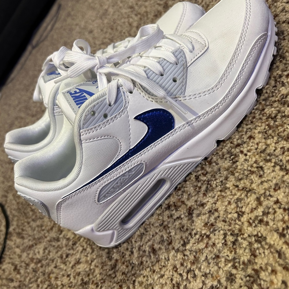 Nike women’s White and Navy Sneakers